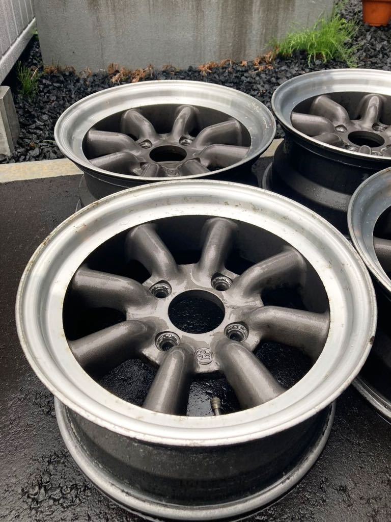 ワタナベ 14インチ 6.5j 114.3 4H +9.5 Aタイプ 4本 当時物 旧車 