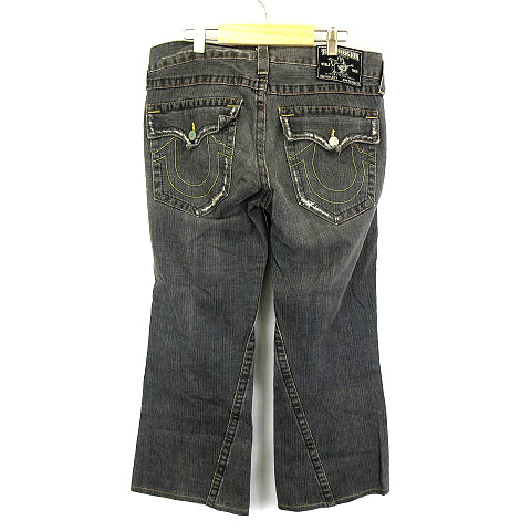 TRUE RELIGION デニムパンツ ブラック (メンズ W34) 中古 古着 S0140 
