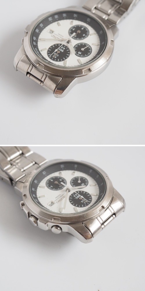 SEIKO 7T92-0BF0 クォーツ パンダ 腕時計 クロノグラフ メンズ