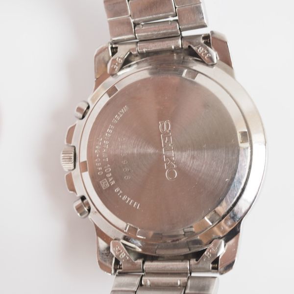 SEIKO 7T92-0BF0 クォーツ パンダ 腕時計 クロノグラフ メンズ