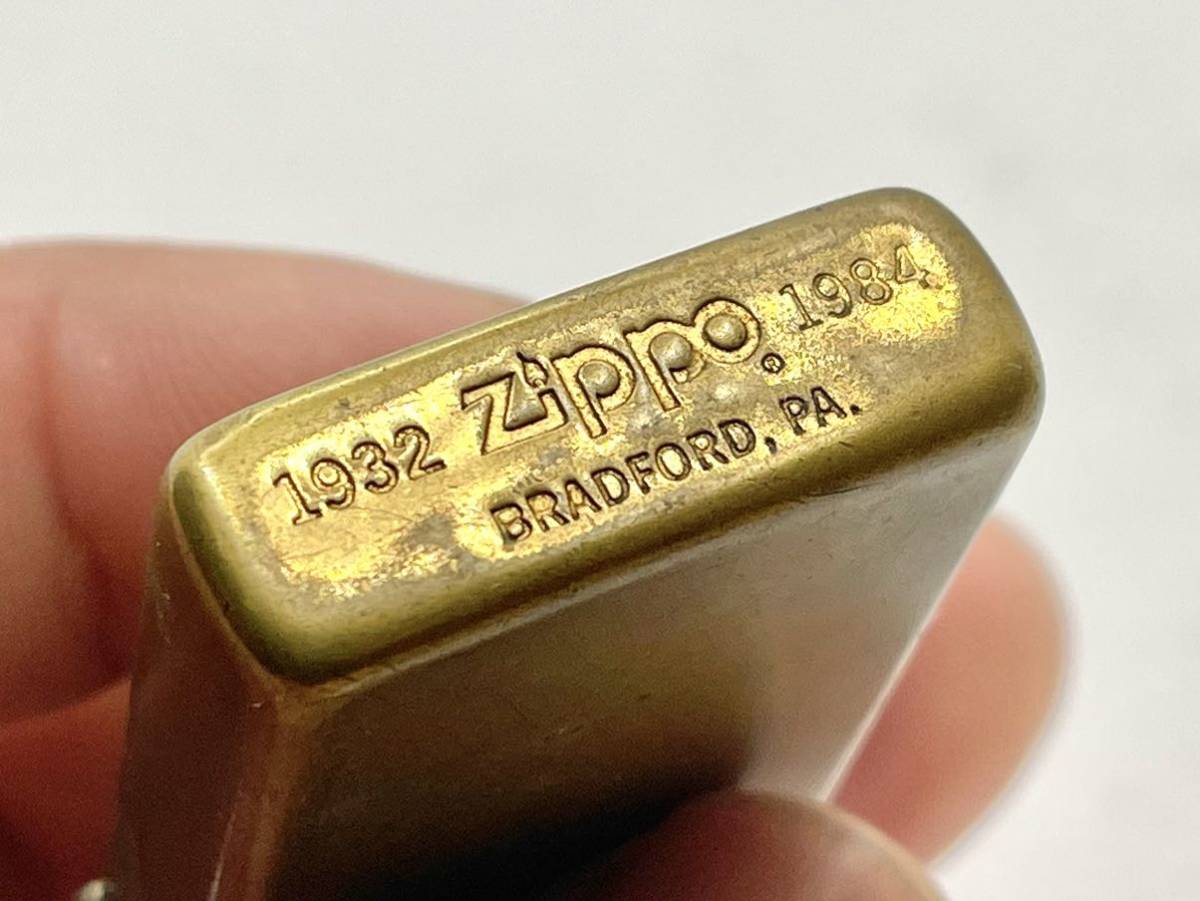 ZIPPO ジッポライター□スリムタイプ□SOLID BRASS□COMMEMORATIVE 