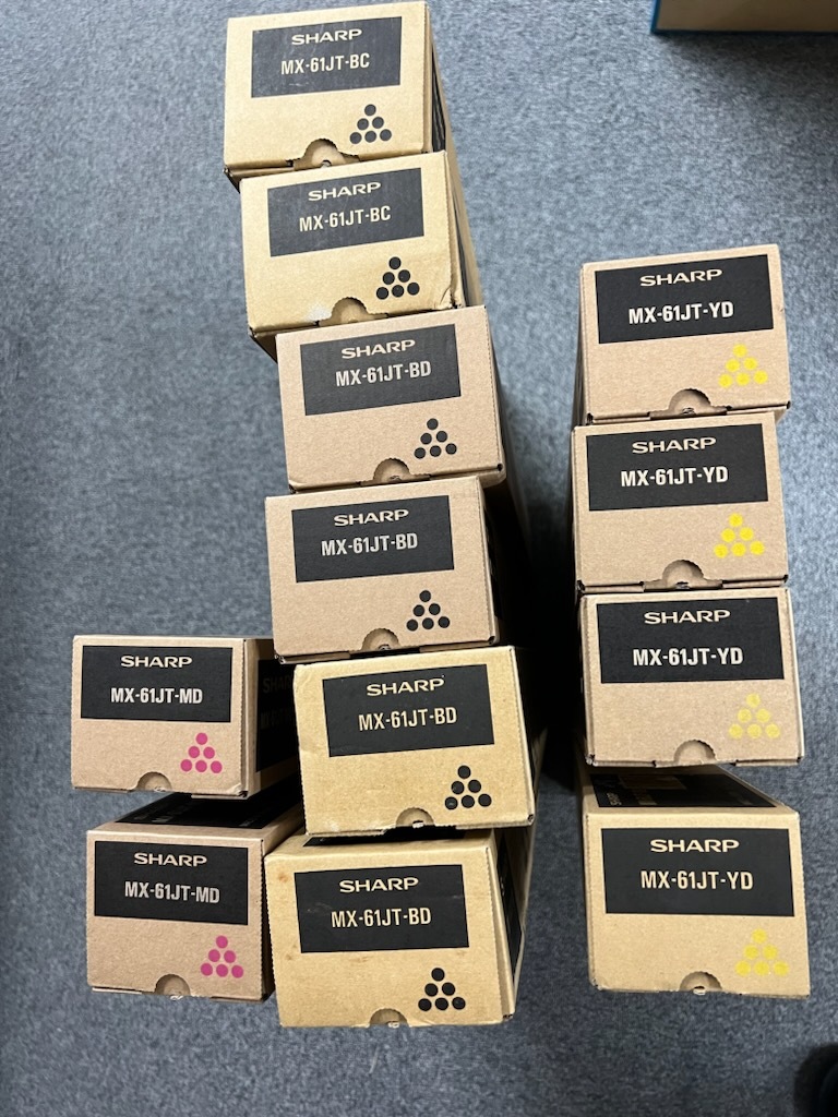 シャープ 新品純正トナー MX-61JT（3色）12本セット 【公式通販】