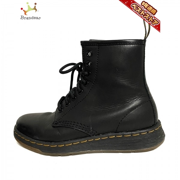 ドクターマーチン Dr.Martens ショートブーツ UK 3 - レザー 黒 レディース 8ホール 靴