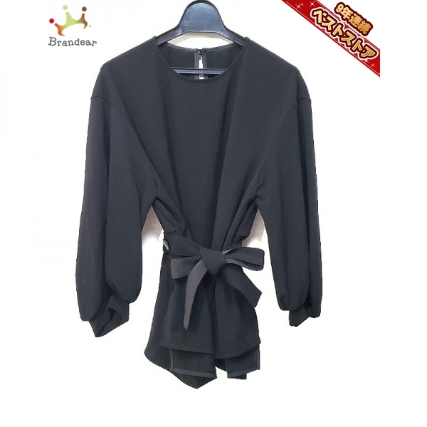 アドーア ADORE 七分袖カットソー サイズ38 M - 黒 レディース クルーネック トップス