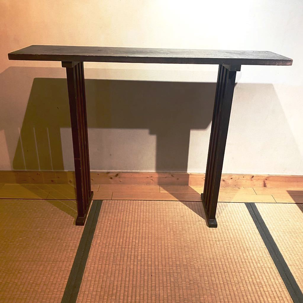 八足台 供物台 神具 八脚案 神道 神徒壇 八足卓使用品 レトロ アンティーク ビンテージ 祭礼具 木工芸 79cm×106cm×30.5cm 神前式 _1