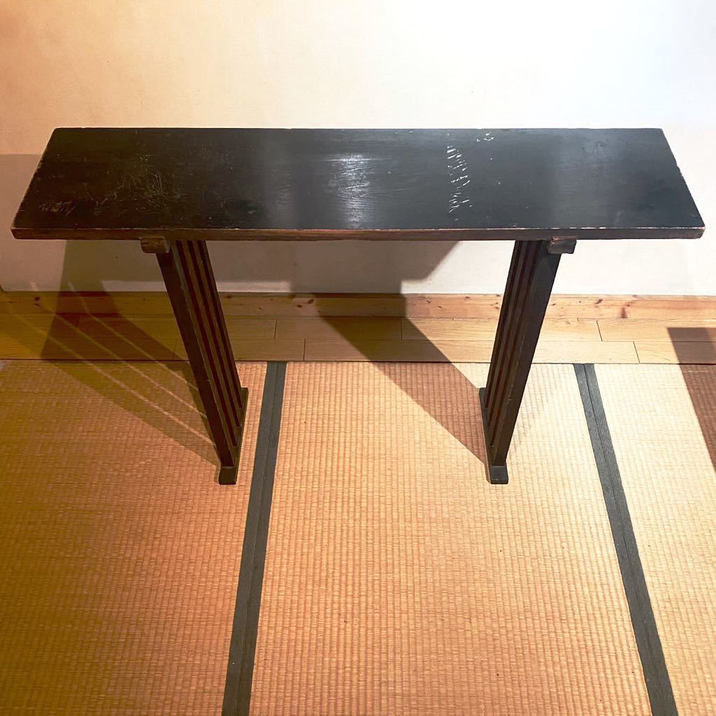 八足台 供物台 神具 八脚案 神道 神徒壇 八足卓使用品 レトロ アンティーク ビンテージ 祭礼具 木工芸 79cm×106cm×30.5cm 神前式 _10