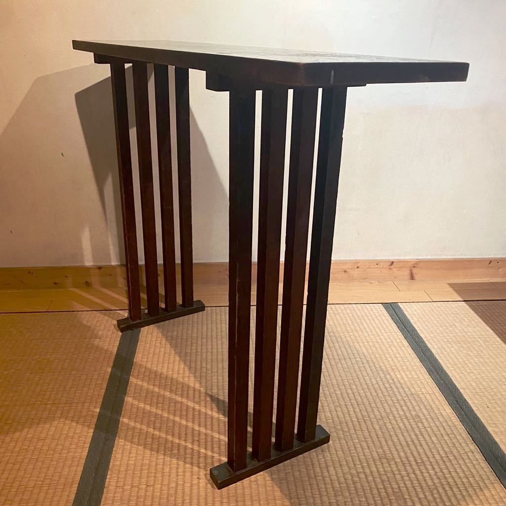 八足台 供物台 神具 八脚案 神道 神徒壇 八足卓使用品 レトロ アンティーク ビンテージ 祭礼具 木工芸 79cm×106cm×30.5cm 神前式 _4