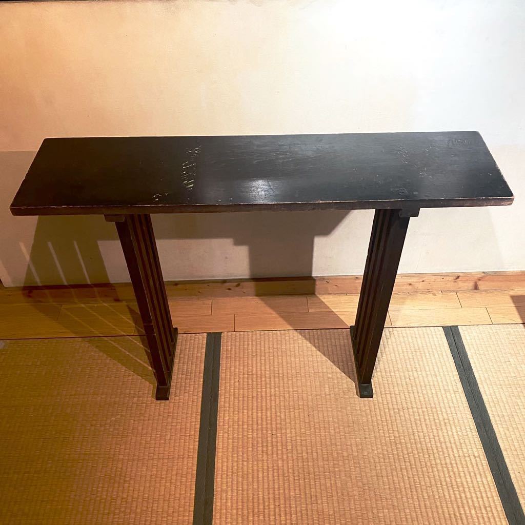 八足台 供物台 神具 八脚案 神道 神徒壇 八足卓使用品 レトロ アンティーク ビンテージ 祭礼具 木工芸 79cm×106cm×30.5cm 神前式 _9