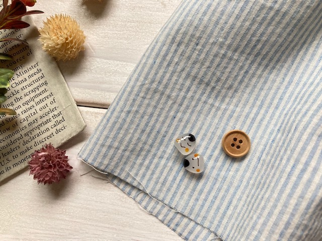 ■オーガニックコットン100％■シングルガーゼストライプ サックス■0.5ｍ◇jラスト1ｍです！_4