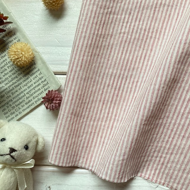 ■オーガニックコットン100％■シングルガーゼストライプ サックス■0.5ｍ◇jラスト1ｍです！_5