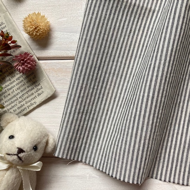 ■オーガニックコットン100％■シングルガーゼストライプ サックス■0.5ｍ◇jラスト1ｍです！_8