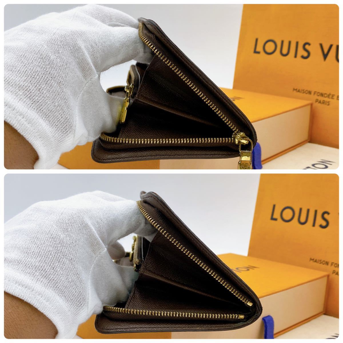 A1815【美品】LOUIS VUITTON ルイヴィトン ダミエ ポルトモネジップ 