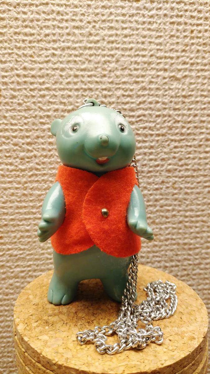 当時物 ロッキーチャック ソフビ ペンダント 昭和48年 昭和レトロ 鳴き