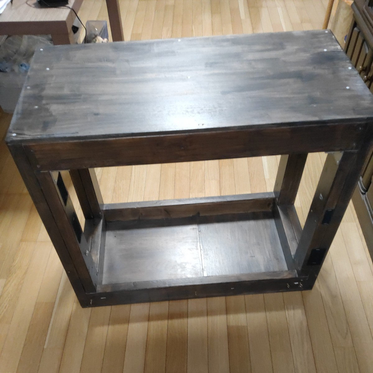 引き取り限定 水槽台 ツーバイフォー 木製 自作 90cm用 大型魚 爬虫類  