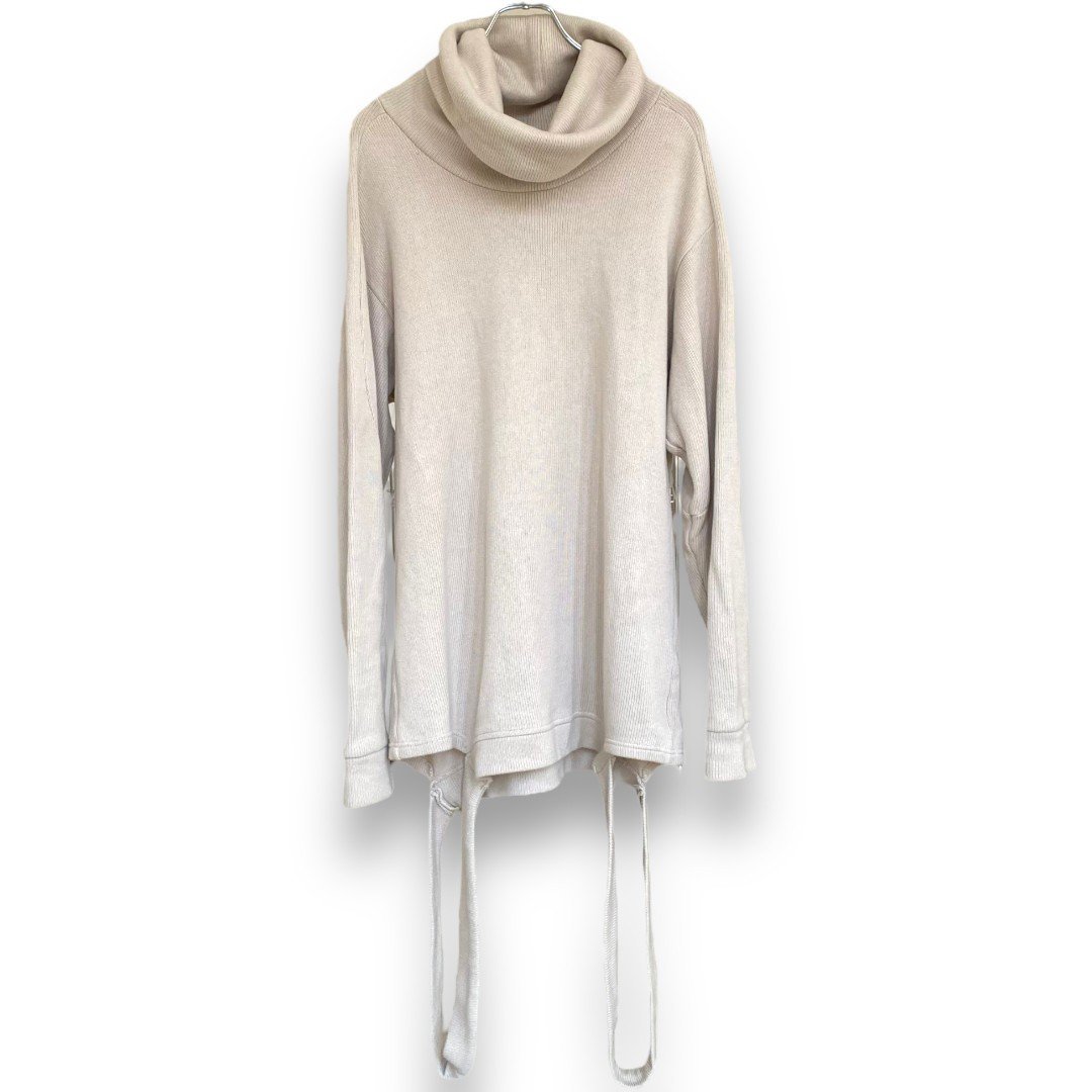 A.F ARTEFACT IRREGULAR HEM KNIT PULLOVER HIGHNECK サイズ1 アイボリー AG-4063-IV-1 エーエフアーティファクト タートルネックニット