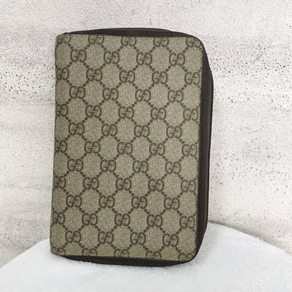 美品 GUCCI グッチ ケース GGスプリーム レザーPVC 贅沢品の極み】GUCCI グッチ 手帳ケース パスケース カードケース GG