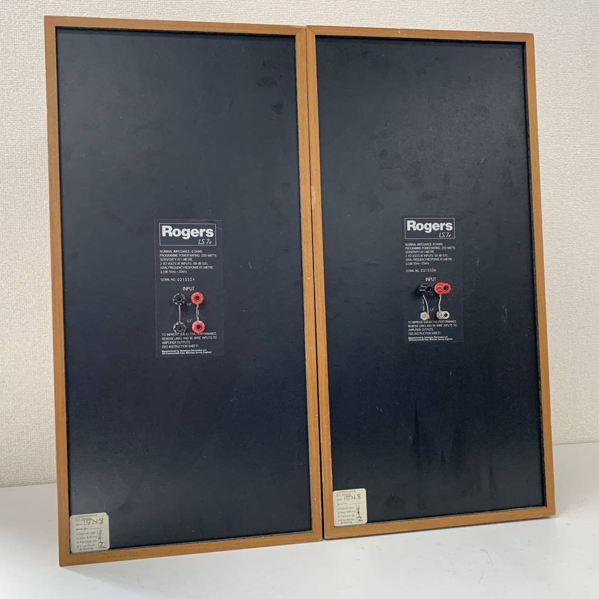 LS7T Rogers 【Ic-2】 Rogers LS7t スピーカー ペア 2ウェイ 音出し