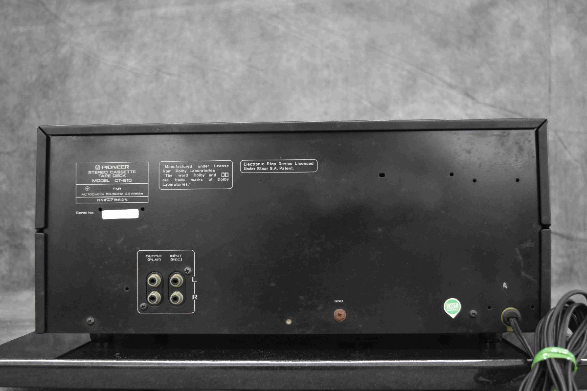 Pioneer パイオニア CT-910 カセットデッキ本体 カセットデッキ
