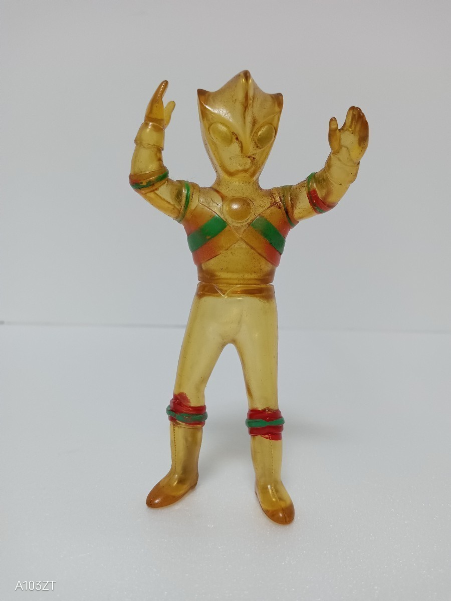 約12cm 当時物 ブルマァク トリプルファイター クリア ソフビ 円谷プロ