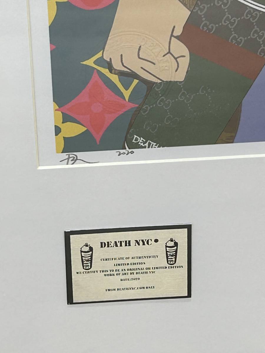 DEATH NYC 額付き 世界限定100枚 アートポスタ モンキー・D・ルフィ 