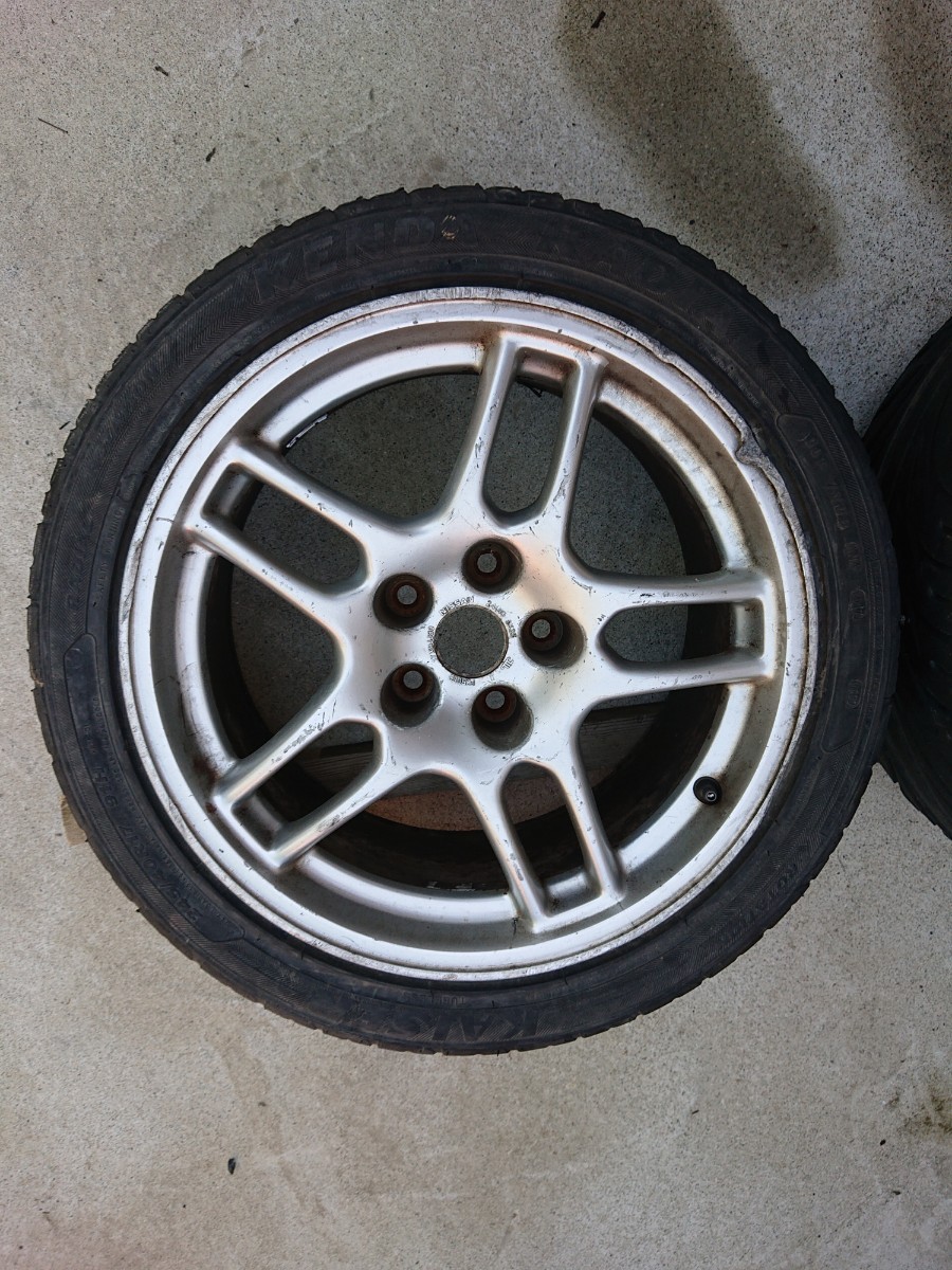 R33純正ホイール 17インチ9J+30pcd114.3 245/40R17 2本 9J 純正 BCNR33