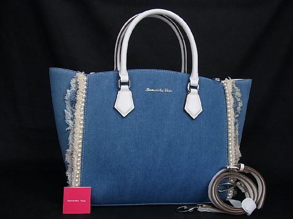 1円 □極美品□ Samantha Vega サマンサベガ デニム×レザー 1円 □極美品□ Samantha Vega サマンサベガ デニム×レザー