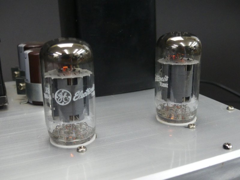 （自作品）真空管アンプ q500 真空管アンプ 自作 山水 H10-8 出力 電源 トランス GE 6T10
