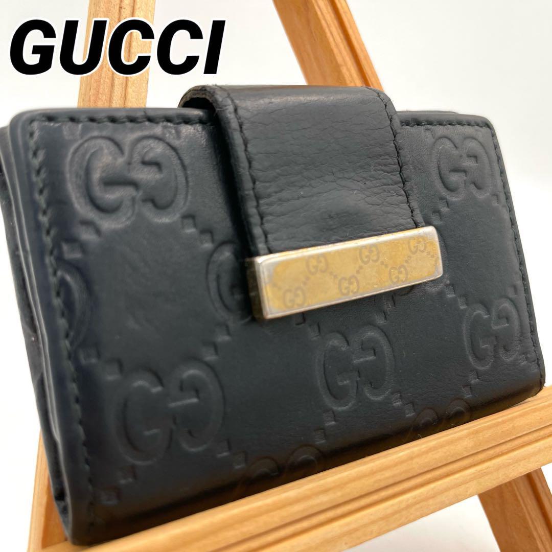 GUCCI グッチシマ 6連キーケース GGレザー インターロッキング