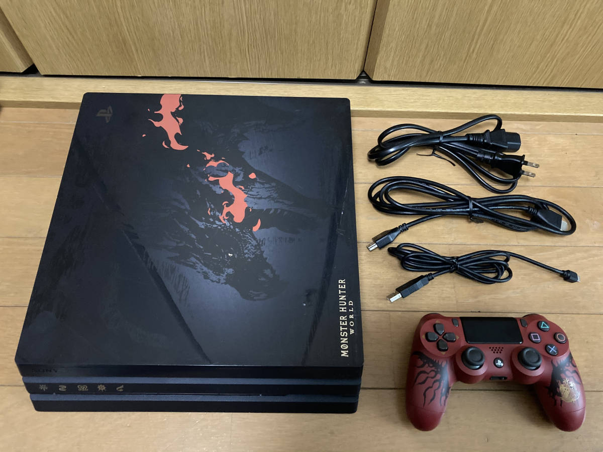 即決! PlayStation4 PS4 Pro 本体 モンスターハンターワールド