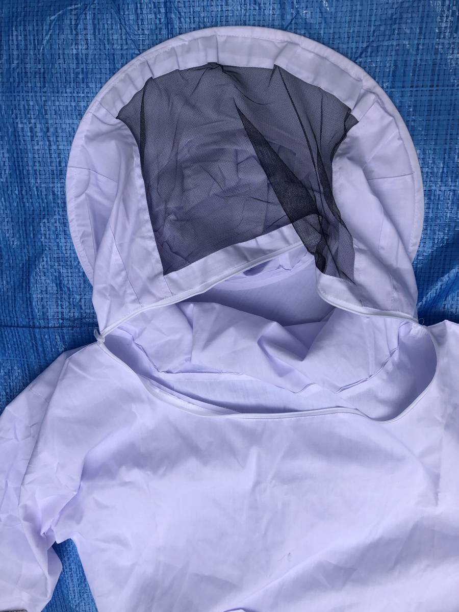 蜂防護服 白 養蜂・駆除用 未使用品