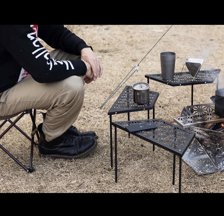 ☆大幅値下げ☆和柄アウトドアテーブル 6枚セット和柄組み合わせテーブル