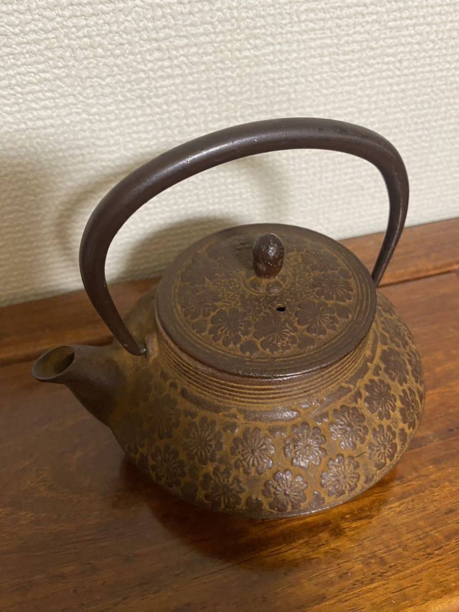 茶道具 急須 南部鉄瓶 桜文_2