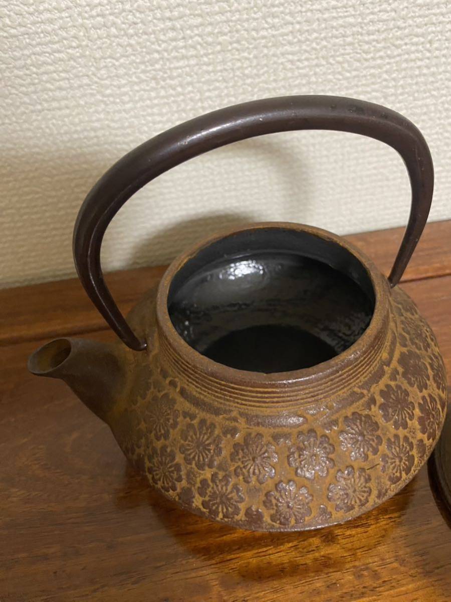 茶道具 急須 南部鉄瓶 桜文_3