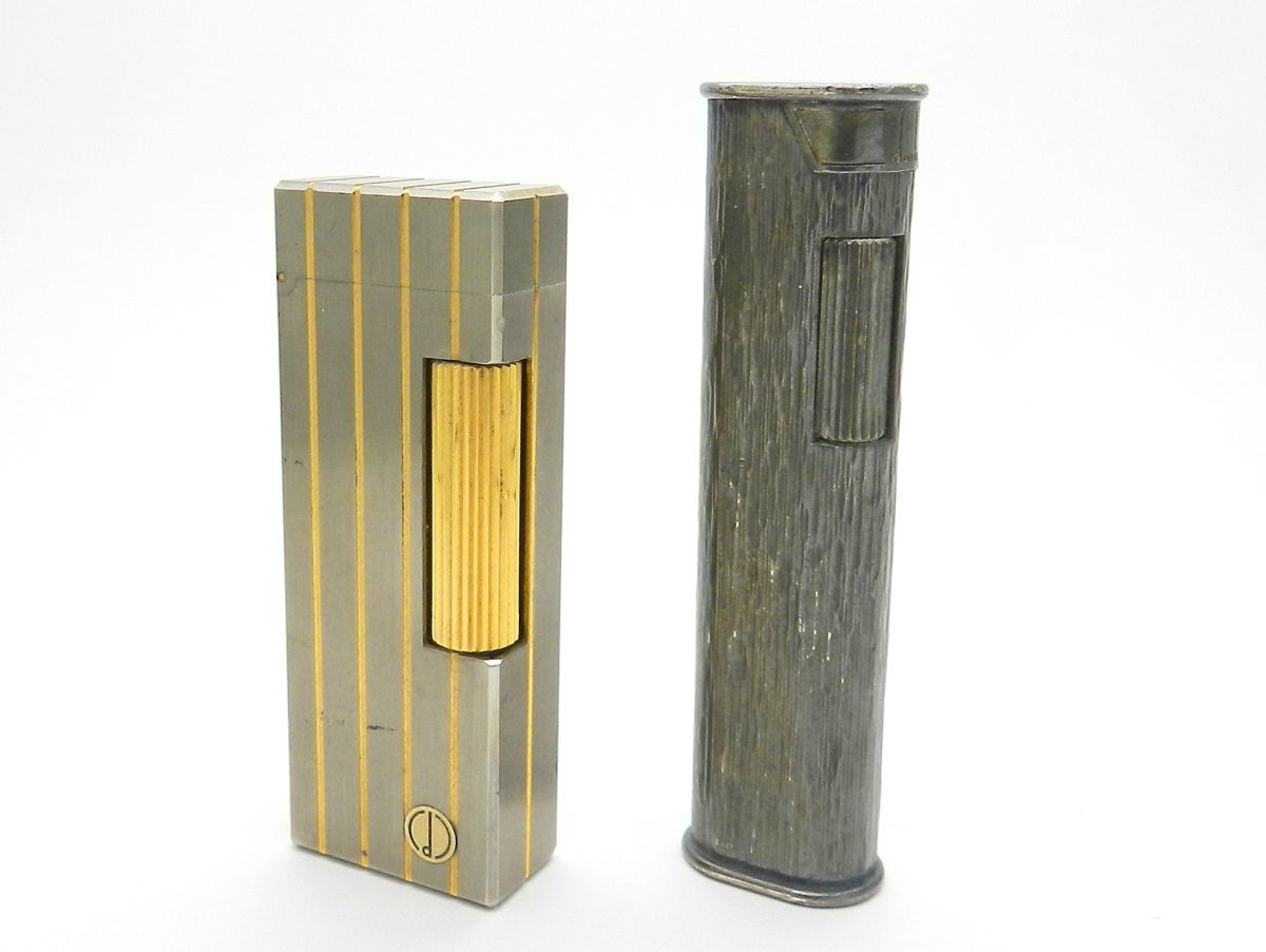 人気，新作 1000円スタート ガスライター 2点セット dunhill ダンヒル 角型/ドレス スリム シルバーカラー ローラー 着火未確認 喫煙グッズ 6 Q206(ダンヒル)｜売買されたオークション情報、yahooの商品情報を ダンヒル