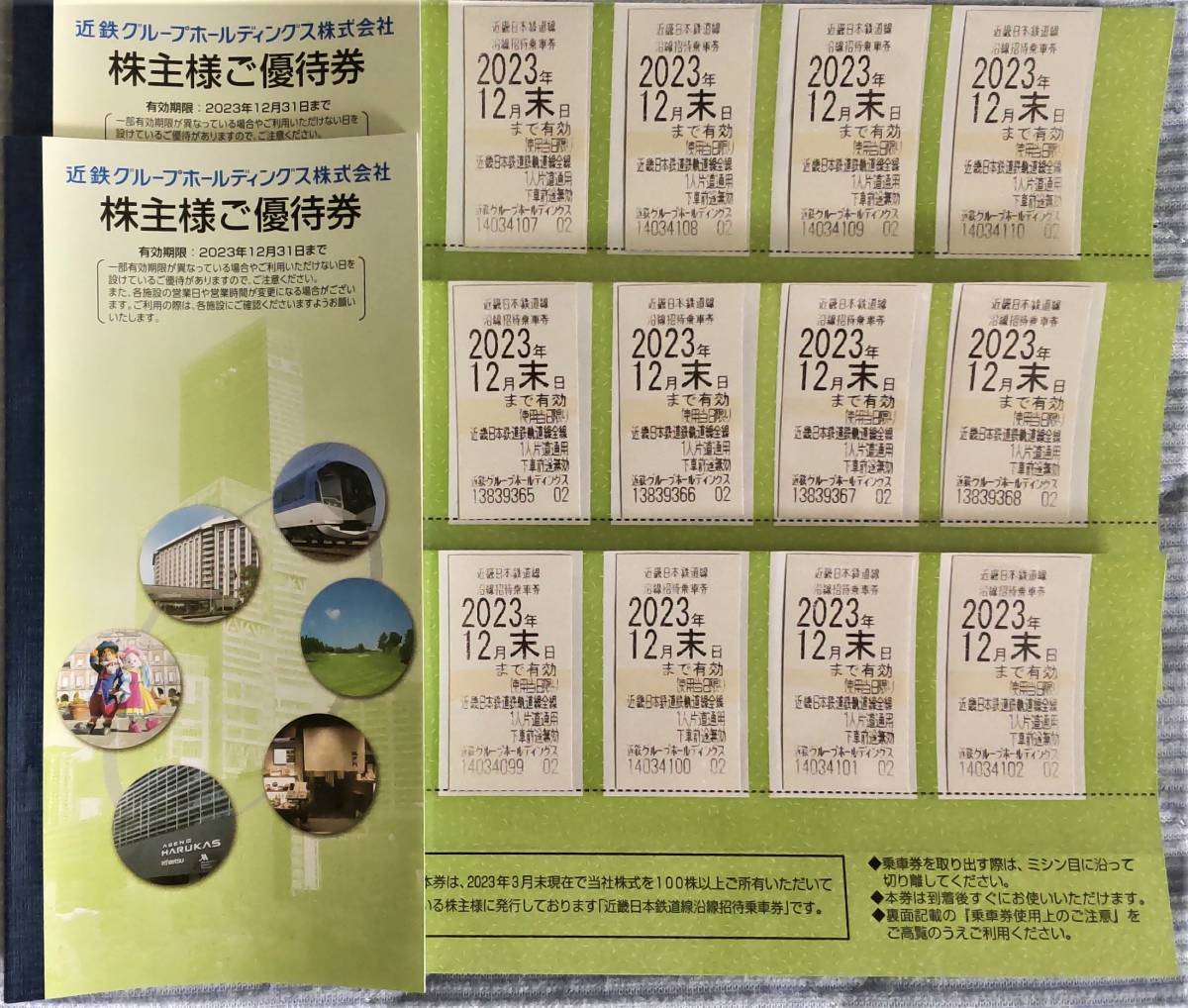 近鉄グループ株主優待 1冊 乗車券4枚 セット 【公式通販】