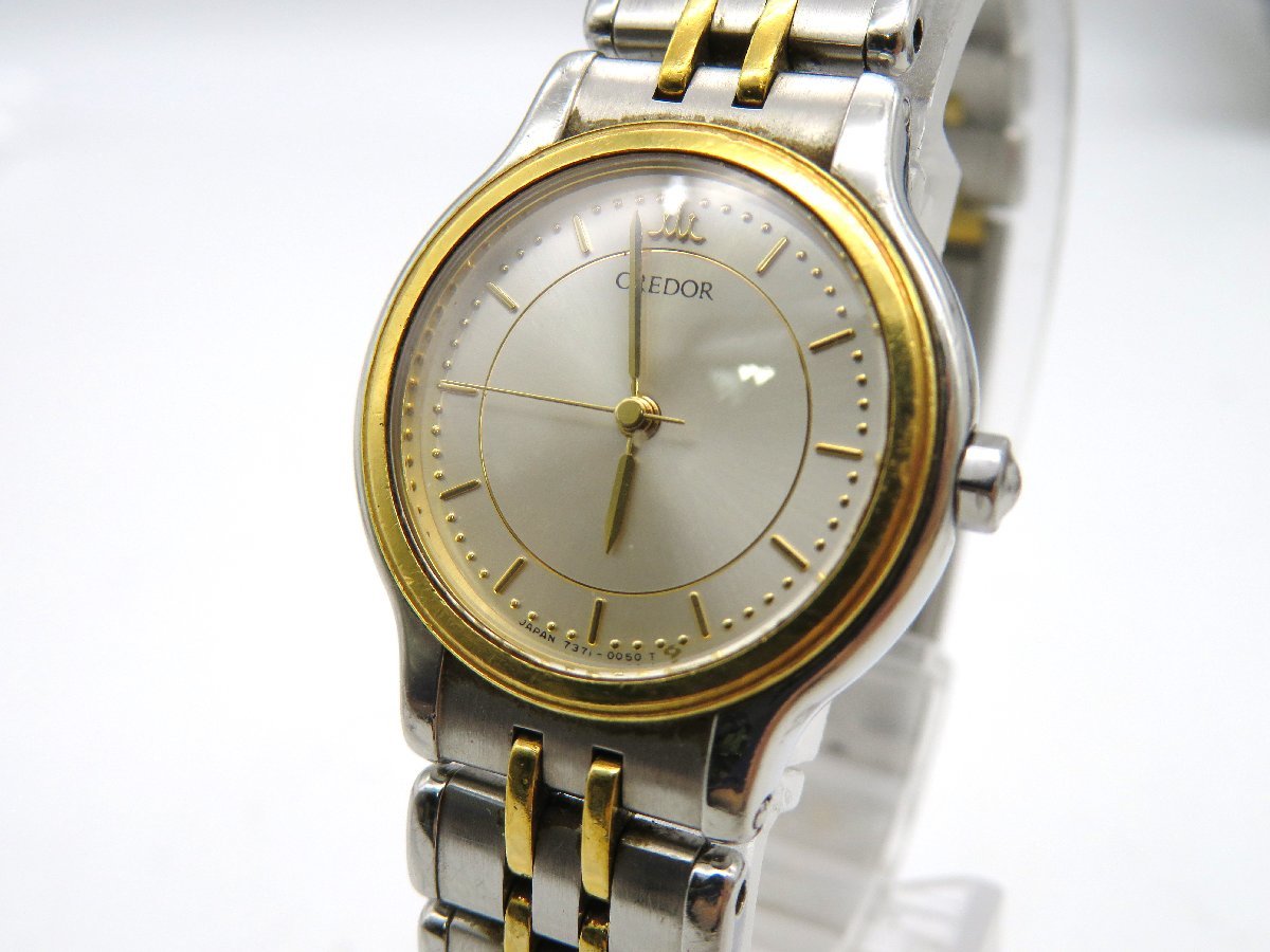 セイコー クレドール - SEIKO 7371-0040 電池新品 メルカリ K18腕時計 