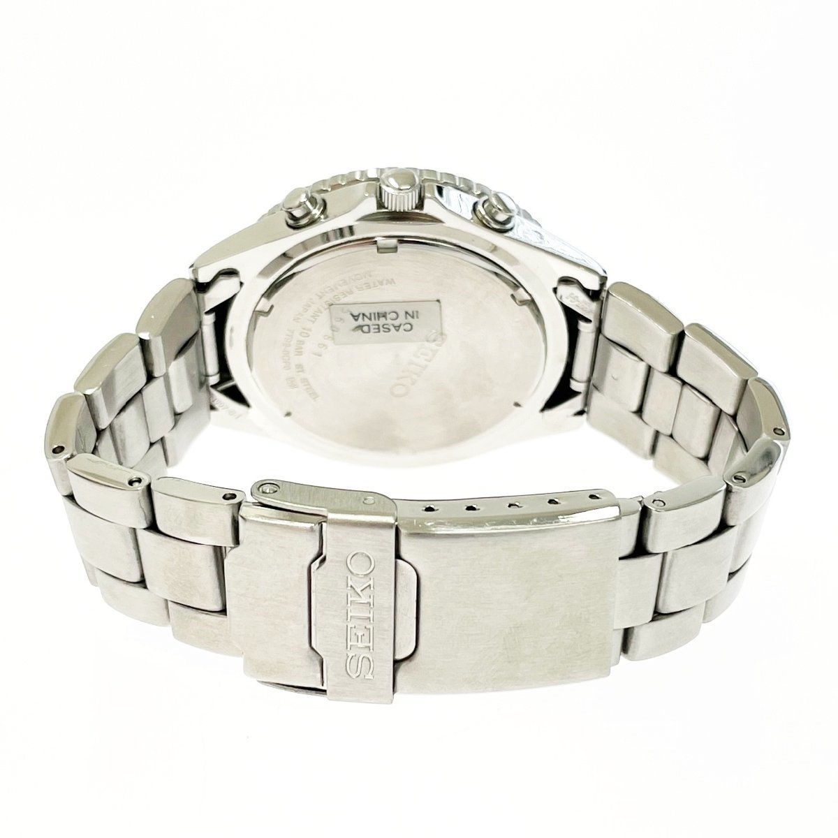 1円スタート】【箱付き】SEIKO セイコー 7T92-0CF0 クロノグラフ SS