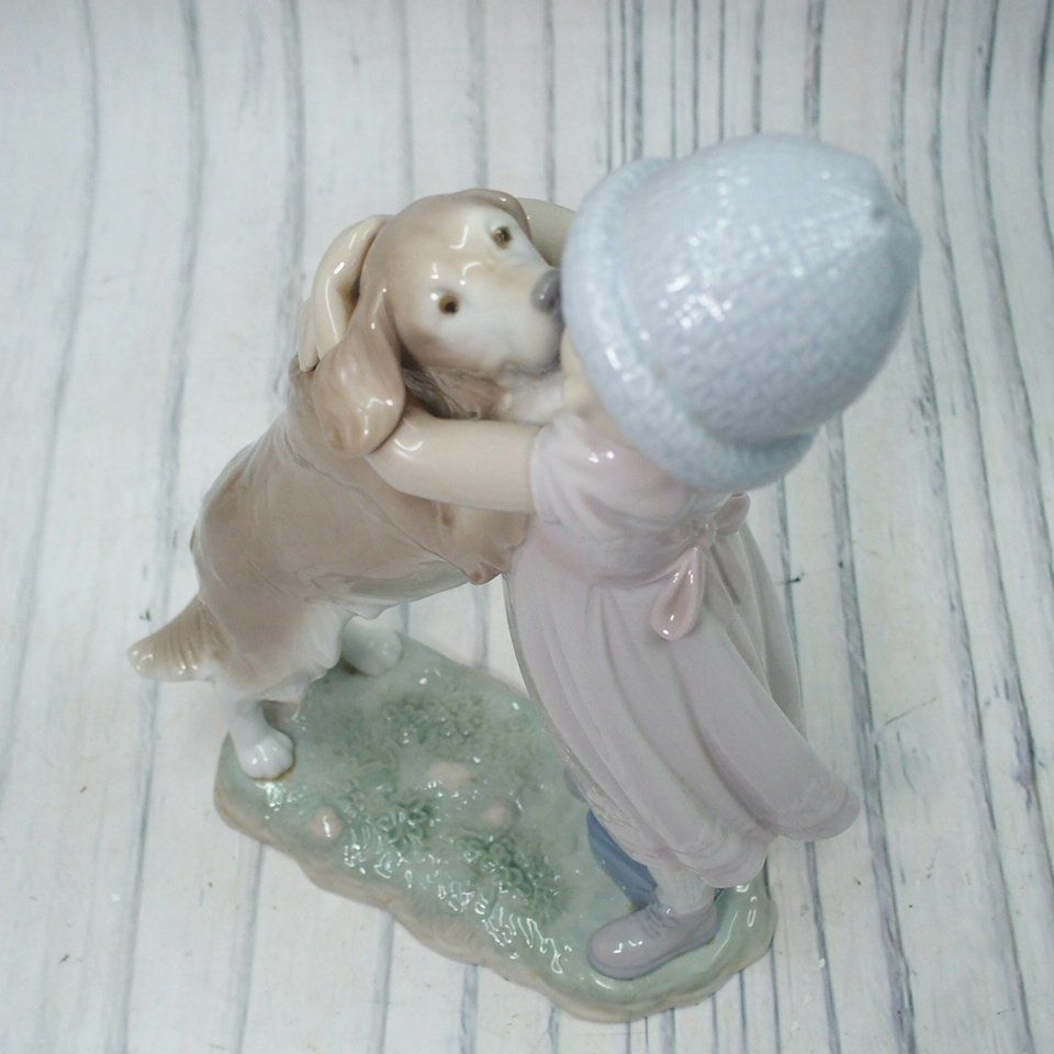 m002 I1【8 LLADRO リヤドロ #6903 フィギュリン 【待ってたよ】 少女