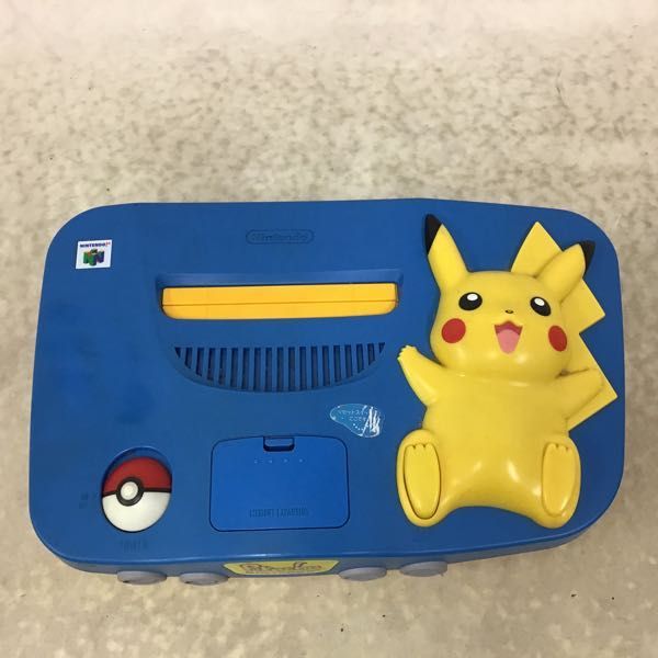 1円〜 箱無 ピカチュウNINTENDO64 本体 ブルー＆イエロー コントローラー イエロー 本体 ニンテンドー64 ピカチュウ