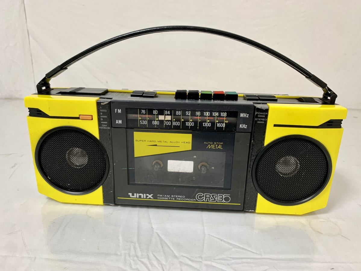 UNIX CRS-3.5 ラジオ カセットレコーダー 昭和レトロ ジャンク 