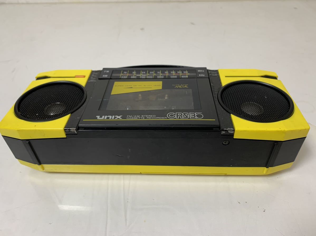 UNIX CRS-3.5 ラジオ カセットレコーダー 昭和レトロ ジャンク