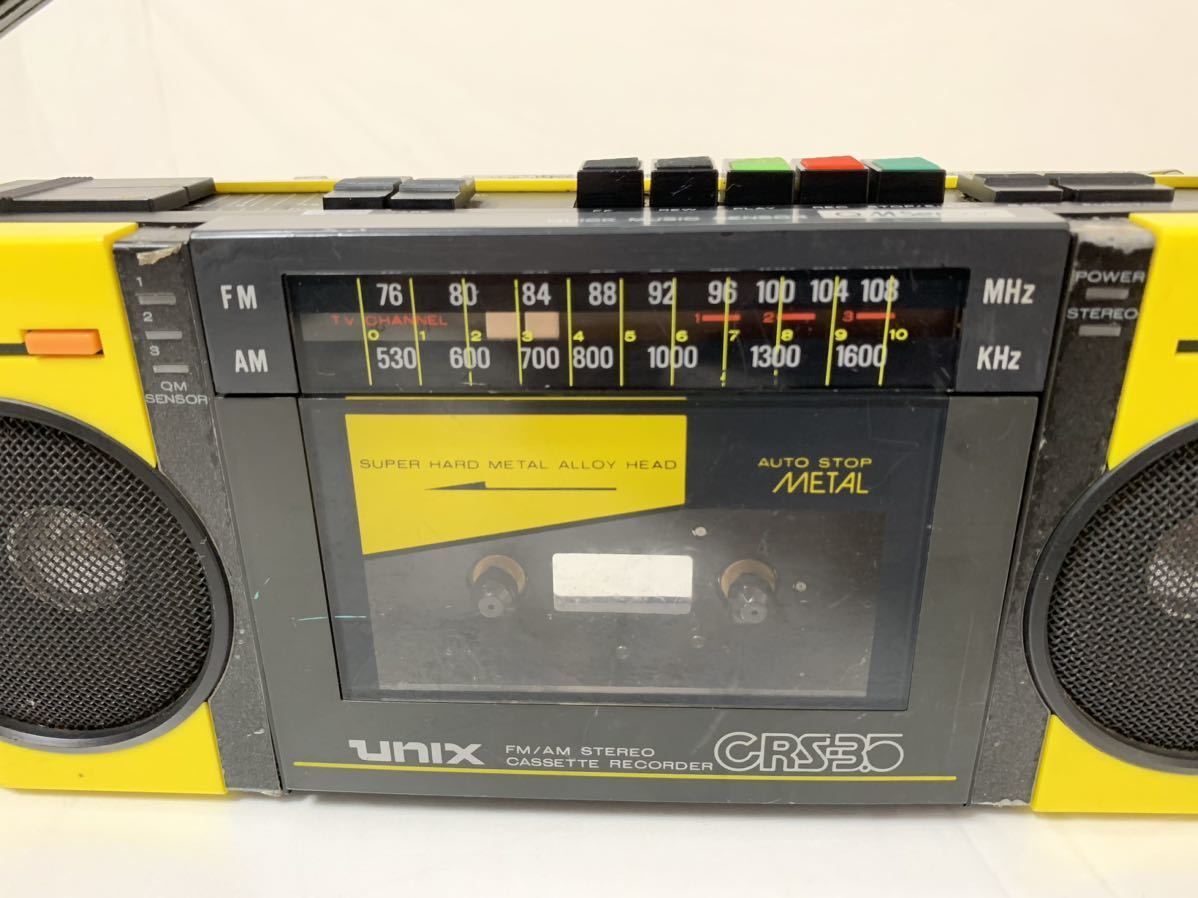 UNIX CRS-3.5 ラジオ カセットレコーダー 昭和レトロ ジャンク