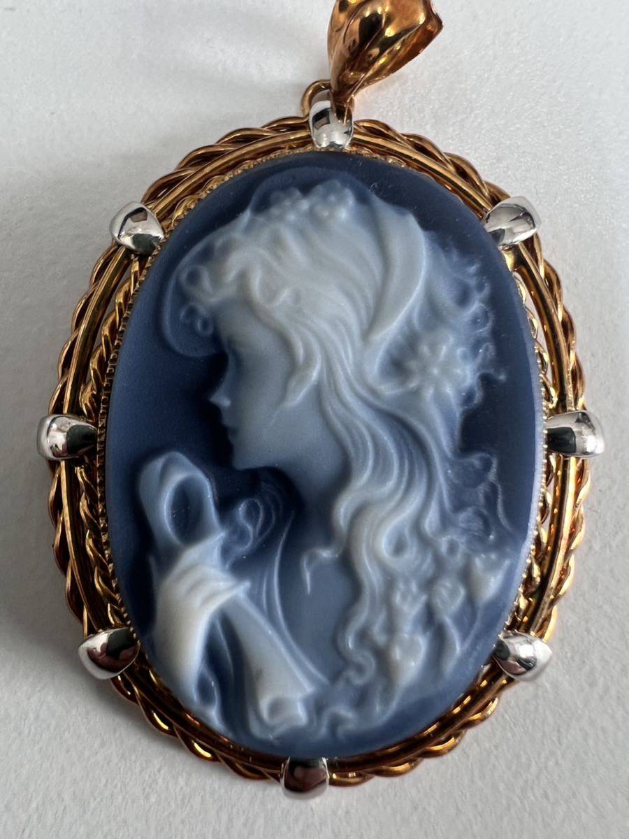 カメオ18K✩︎pt900 カメオ ペンダントトップK18/Pt900 18金 プラチナ