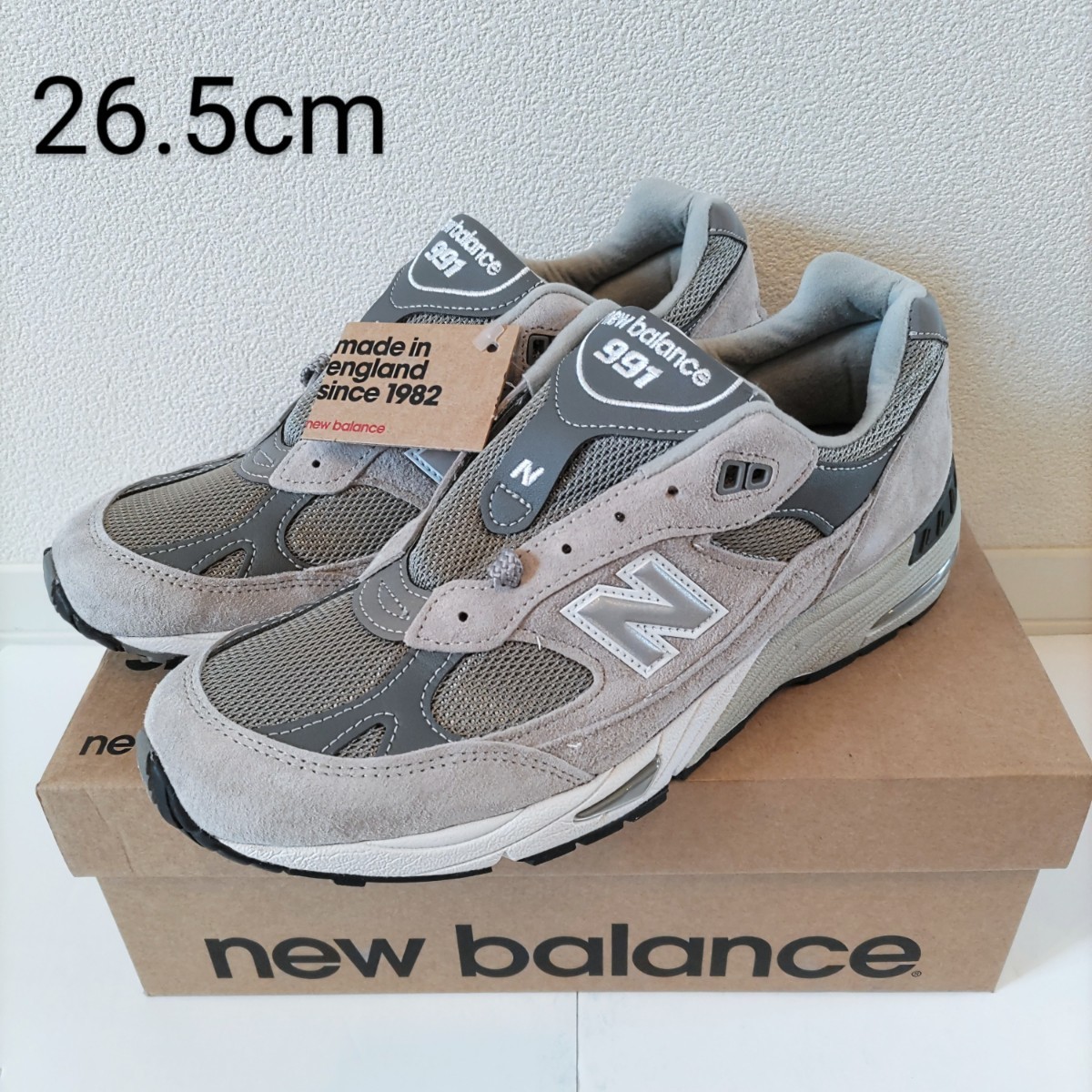 26.5㎝ M991GL 新品 人気 New Balance ニューバランス イギリス UK製 グレー 灰色 定番 完売 M1500