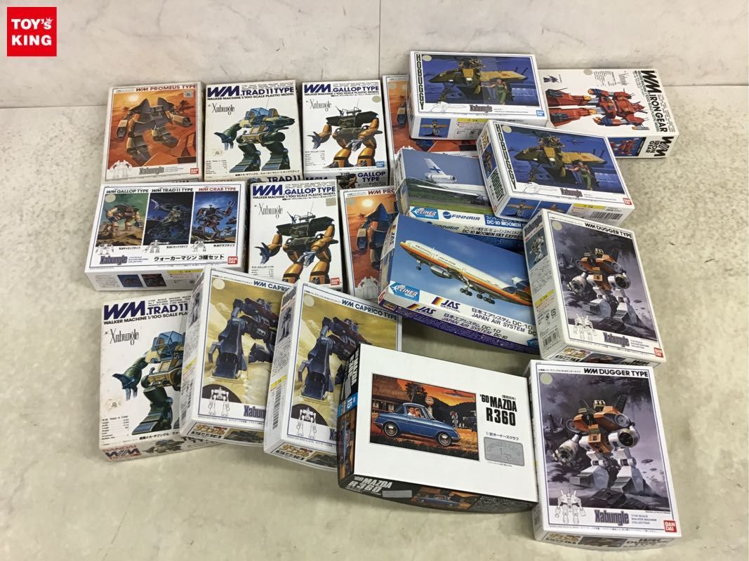 1円〜 同梱不可 ジャンク 1/144等 戦闘メカザブングル W.Mダッガータイプ、日本エアシステム DC-10 他
