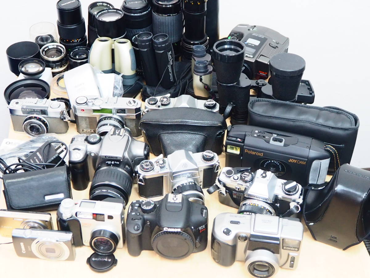 Canon EOS レンズ ボディ:16点 フィルムカメラ Nikonニコン 他おまとめ 