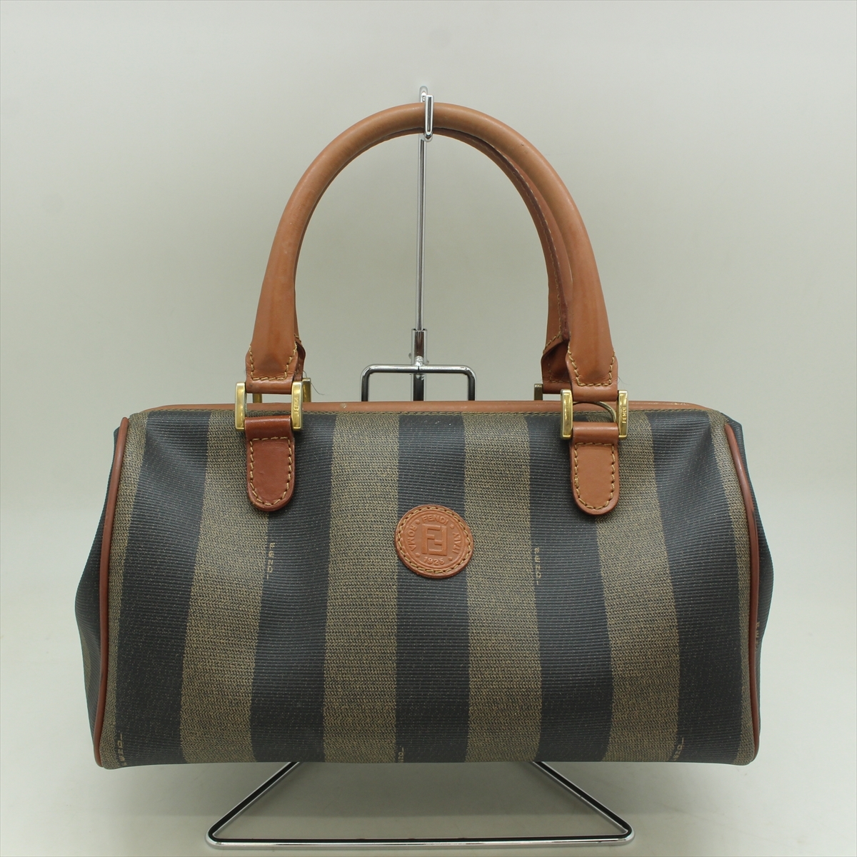 フェンディ FENDI ペカン ハンドバッグ ミニボストン ブラウン ペカン 