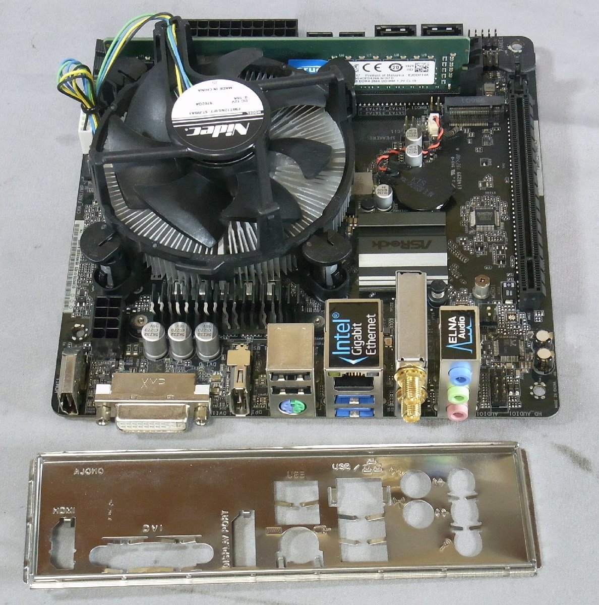 B35507 O-04090 ASRock H310CM-ITX/ac + Core i3-8100 + 16GB LGA1151