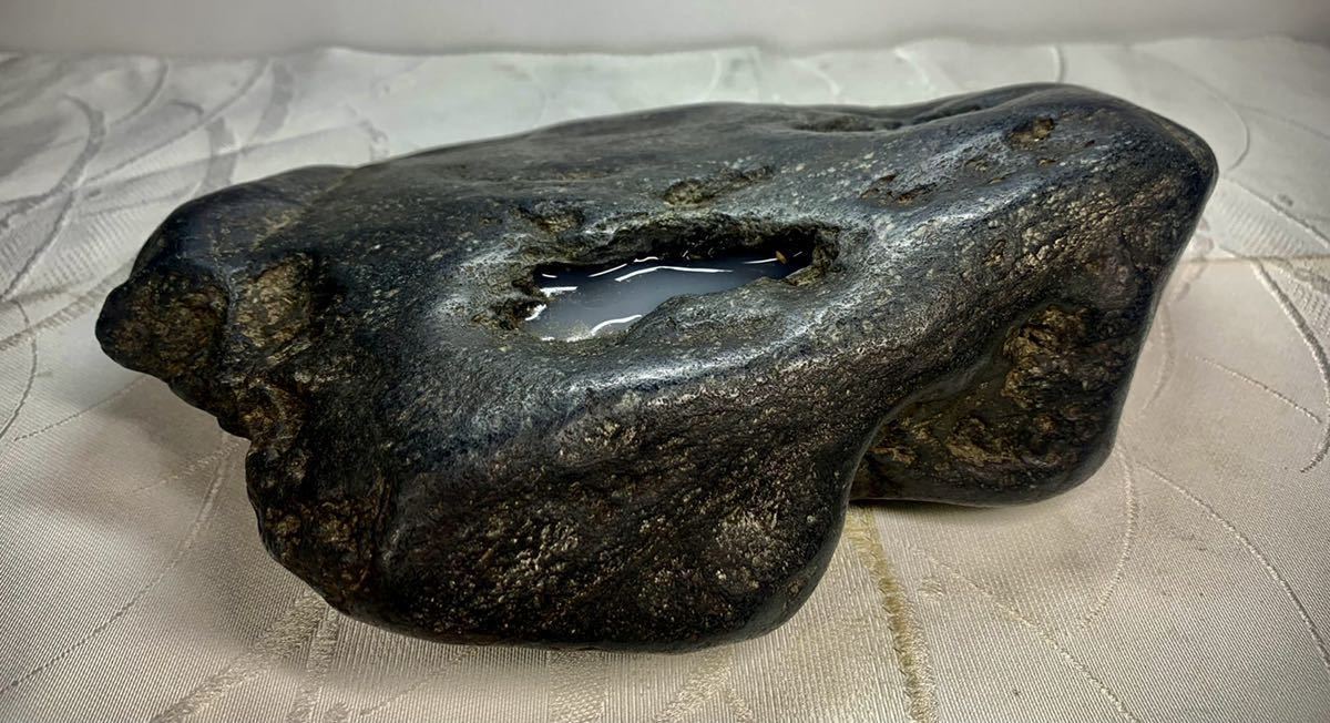 信濃美術石博物館】水石盆栽 八海山石 ウブ 横24×高7×奥行17(cm) 重量