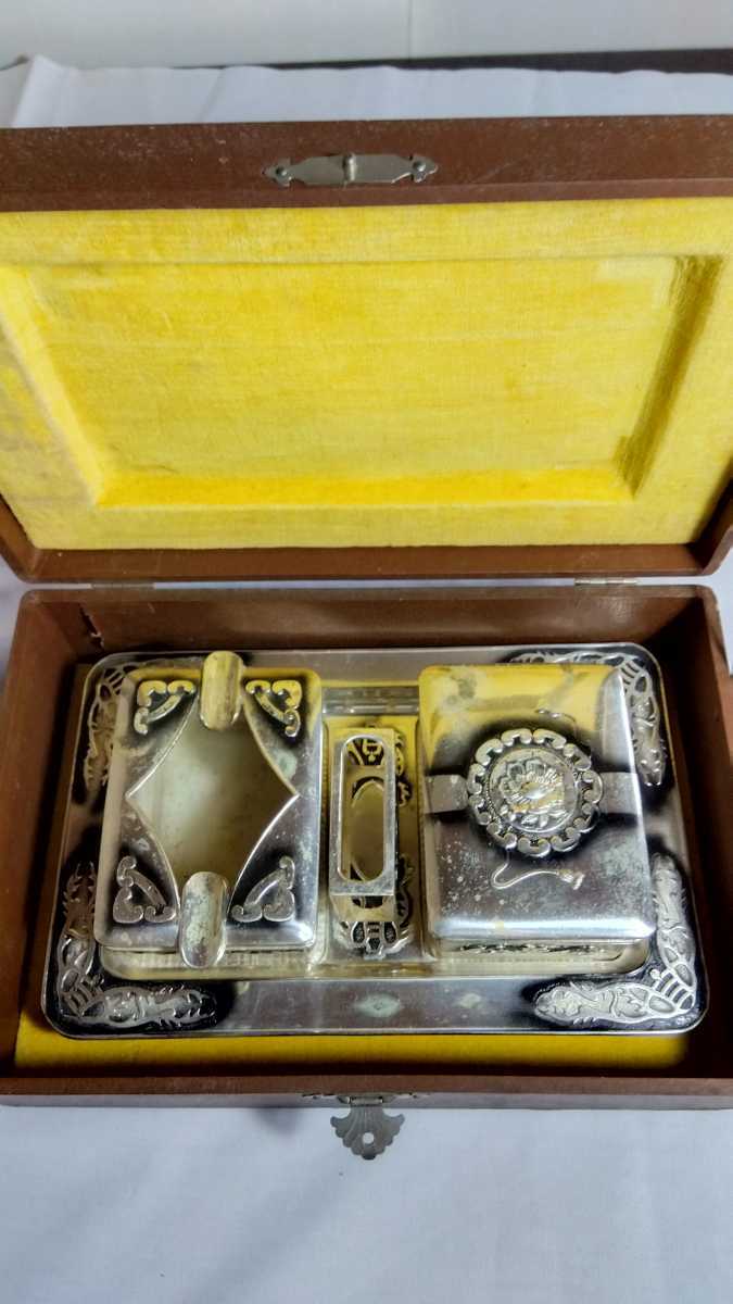 人気SALE，新作登場 たばこ ライター入れ 灰皿 トレーセット 昭和レトロ 落成記念 ヴィンテージ(錫製)｜売買されたオークション情報、yahooの商品情報をアーカイブ公開 - オークファン 錫製